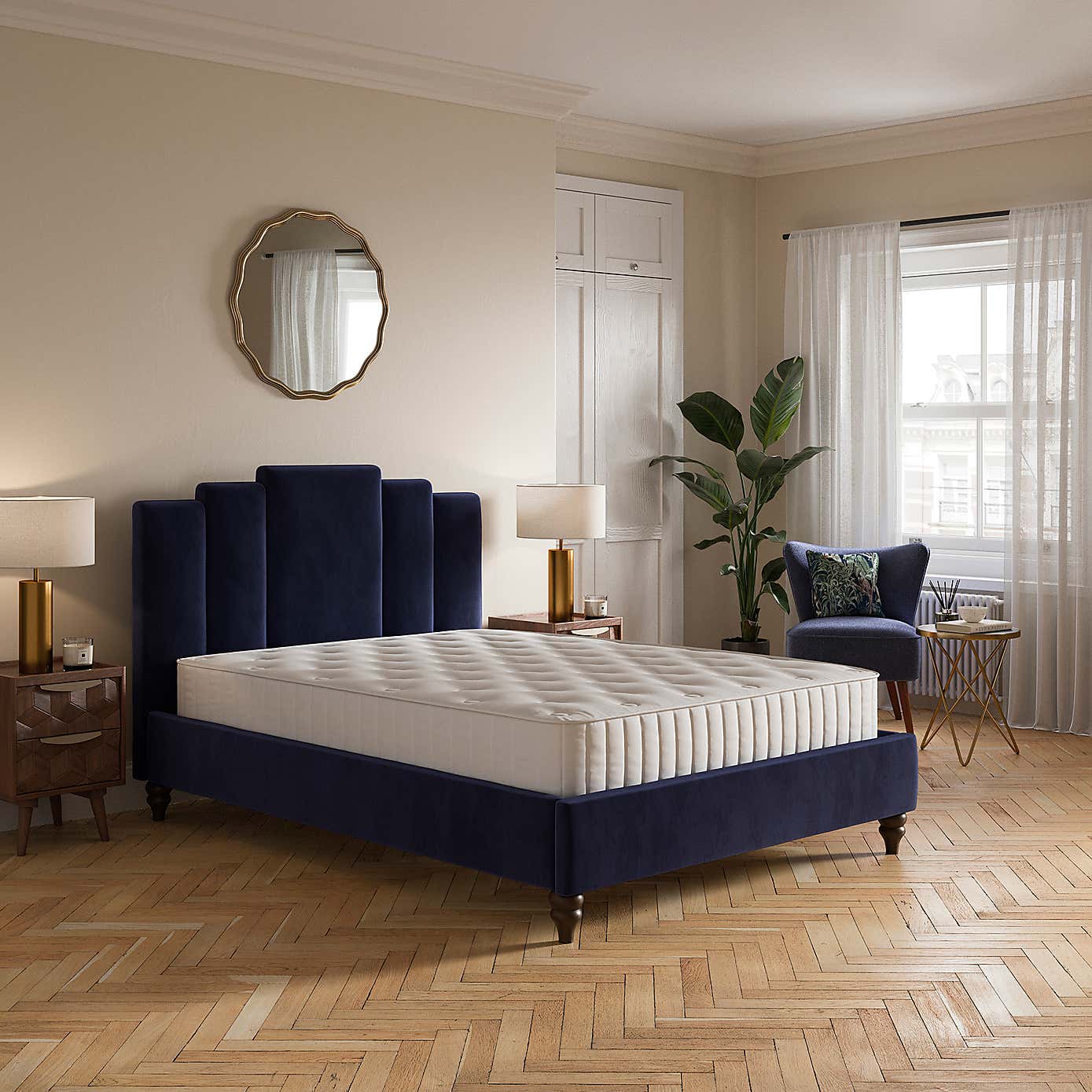 Rene Bed Frame, Velvet