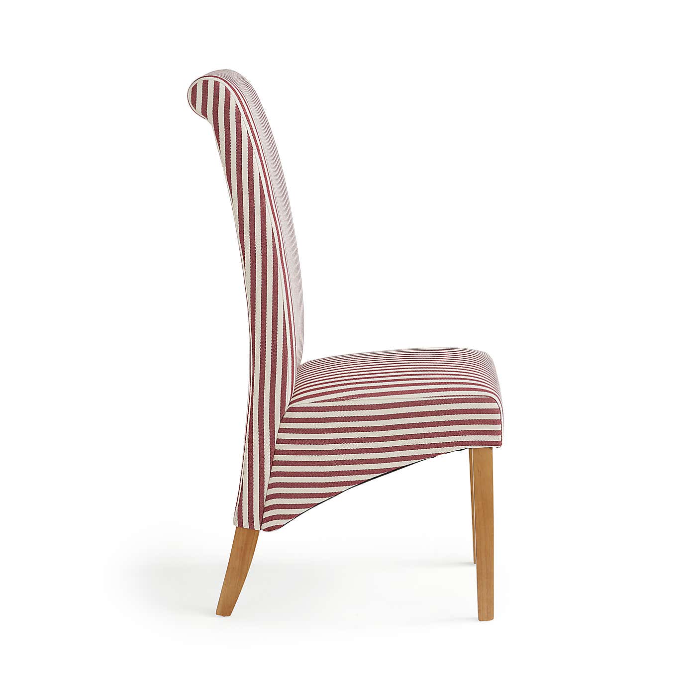 Set of 2 Chester Linford Stripe Dining Chairs, Fabric