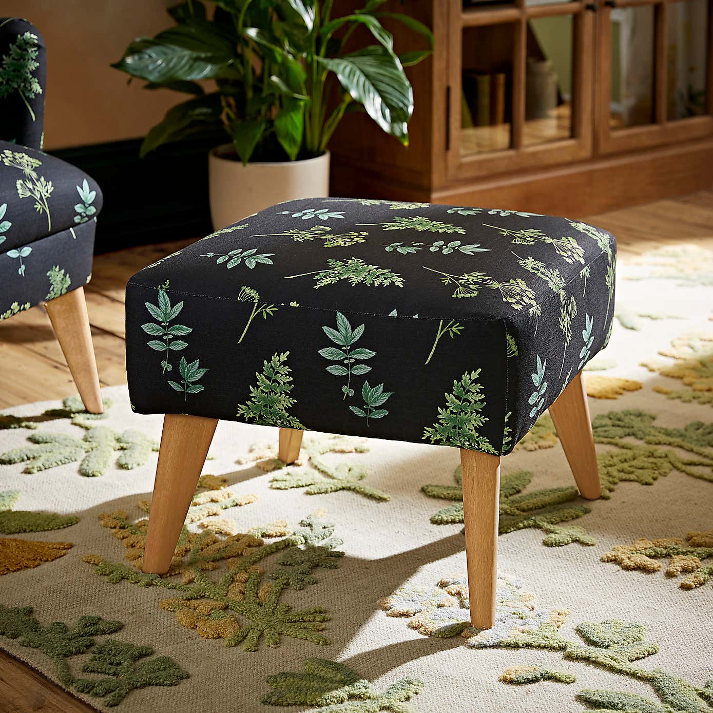 Marlow Marsh Botanical Print Footstool