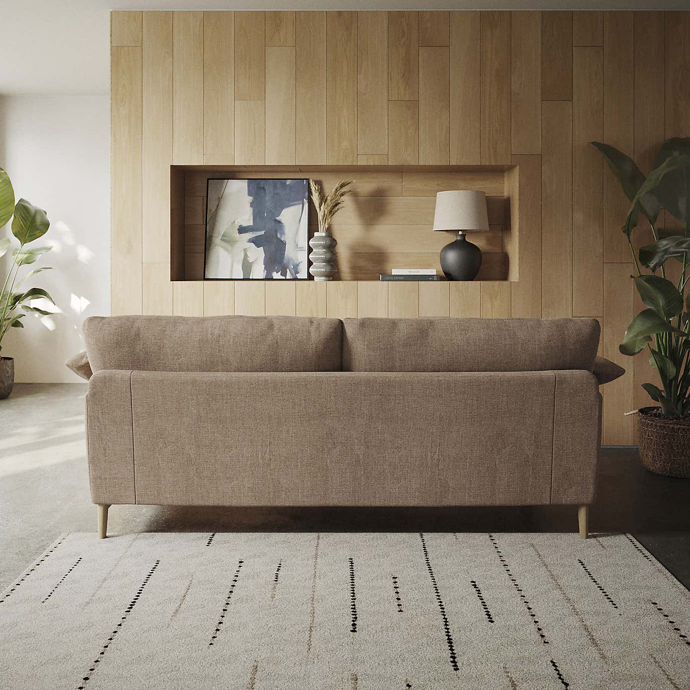 Hector Tonal Plush Chenille 4 Seater Sofa