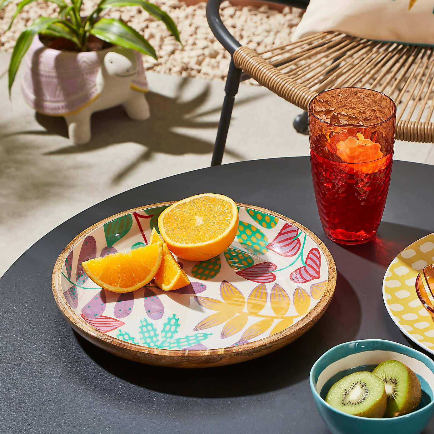 Palm Leaves Mango Wood Serving Plate