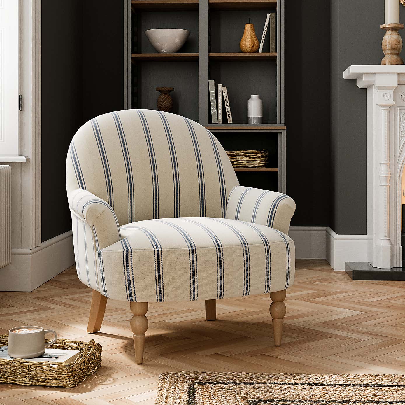 Petit Armchair, Folkstone Stripe