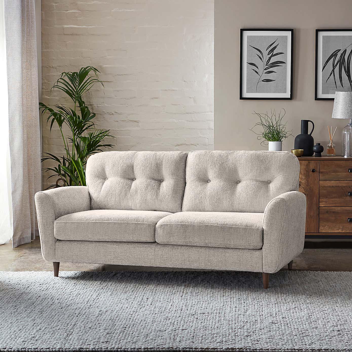 Sven Chunky Chenille 3 Seater Sofa