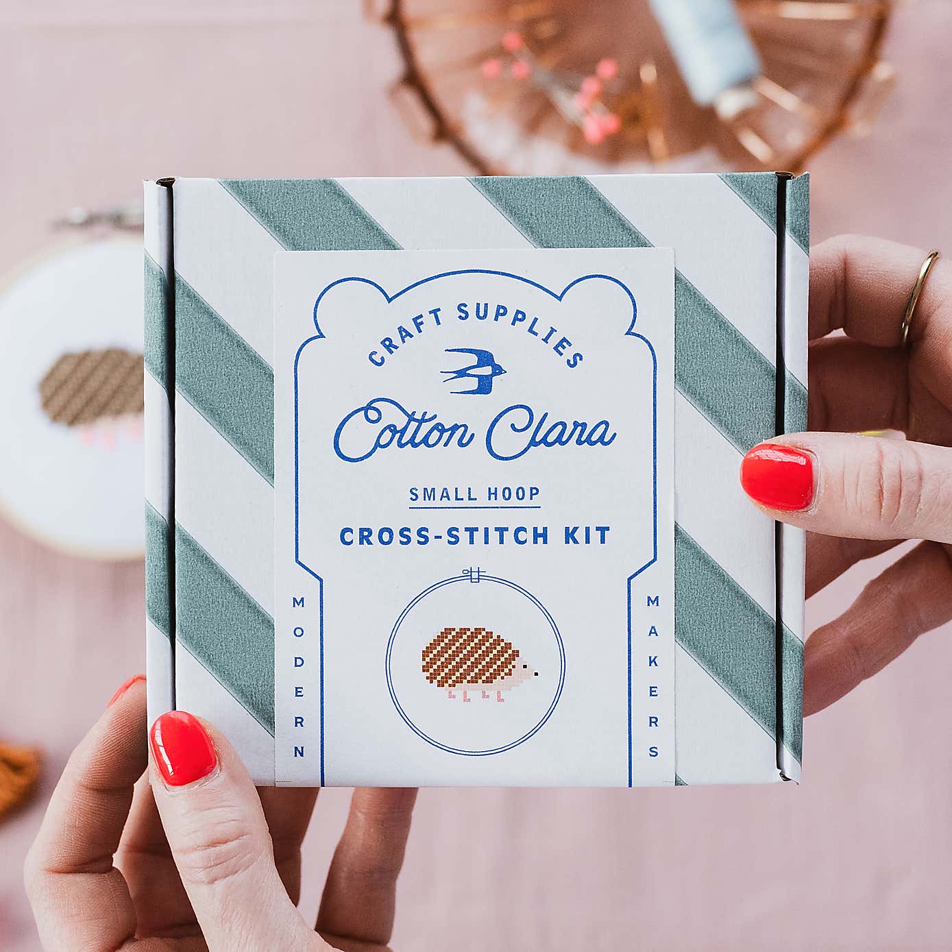 Cotton Clara Hedghog Cross Stitch Kit