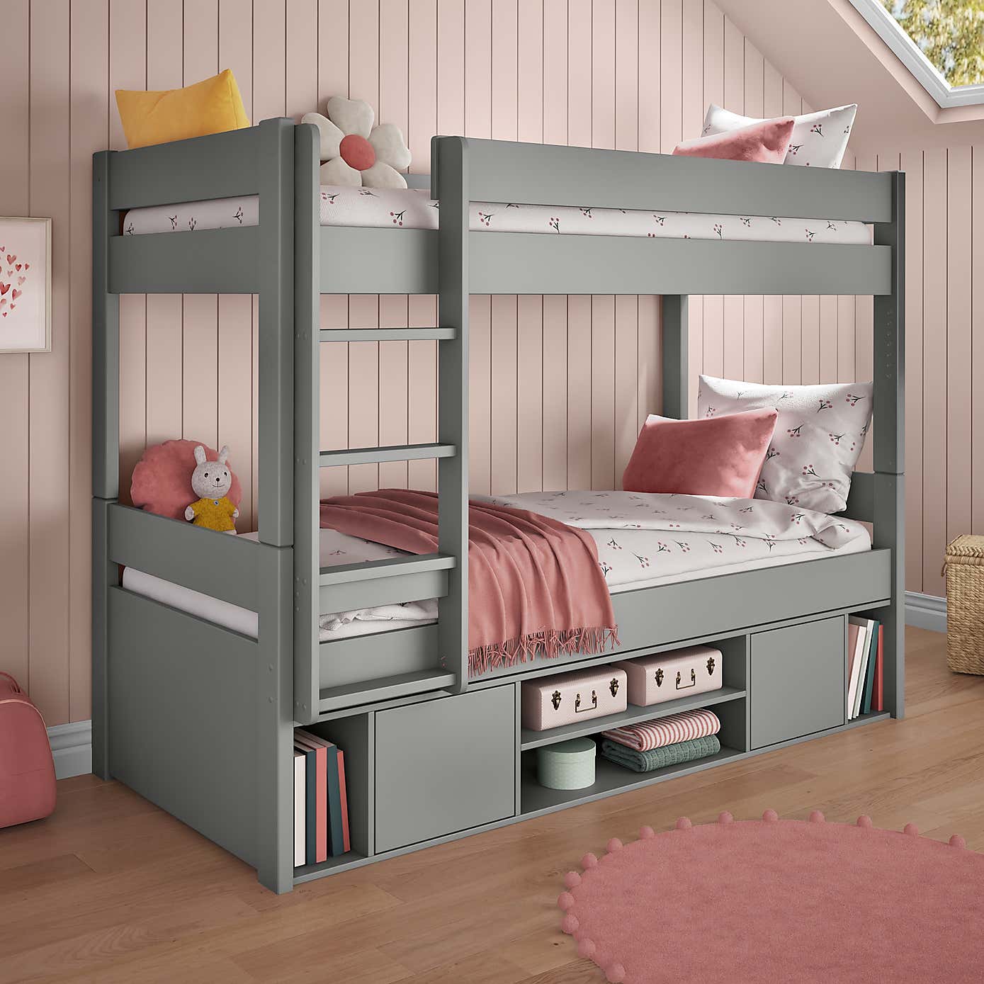 Stompa Uno Bunk Bed With Under Bed Storage, Pine