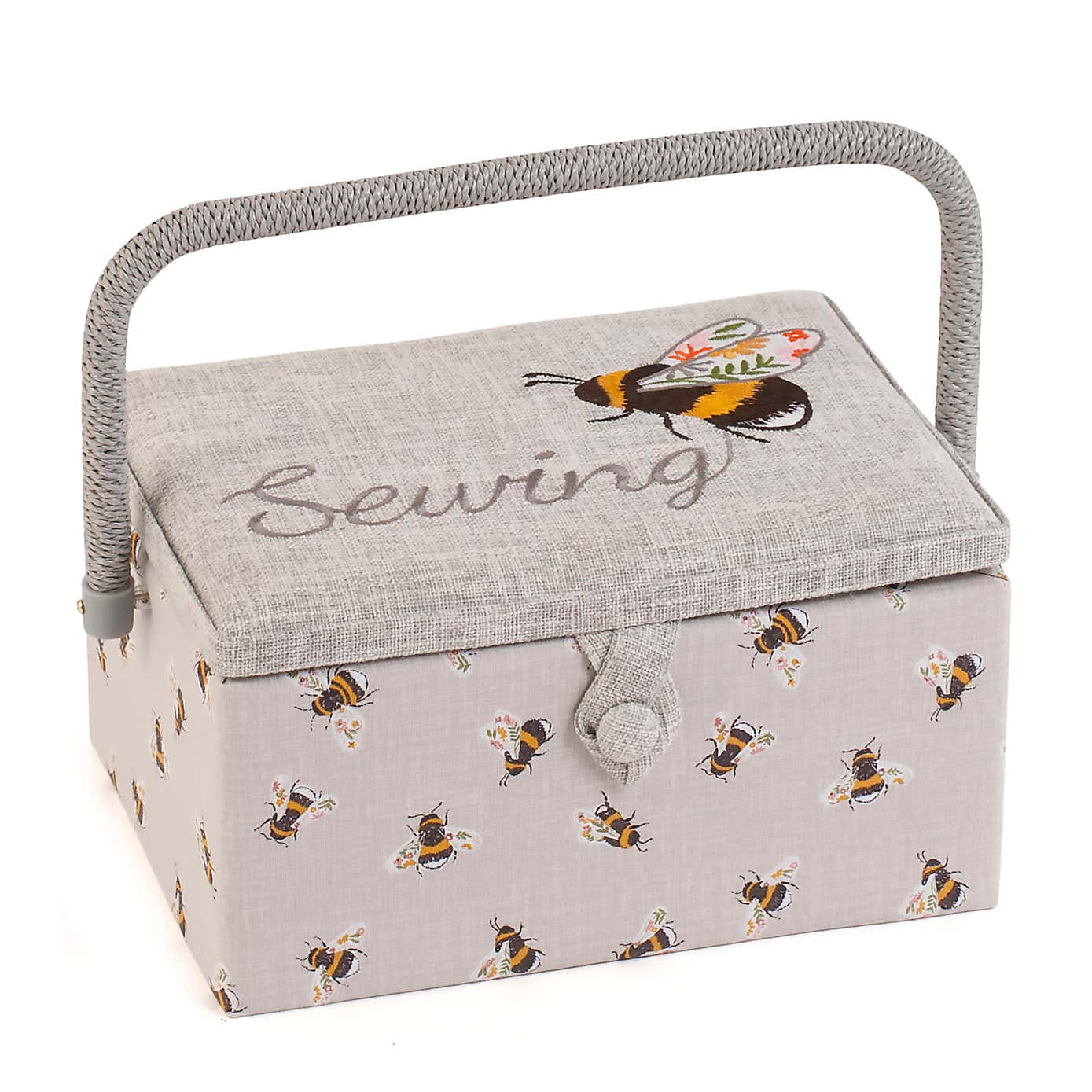 Hobby Gift Bee Medium Embroidered Sewing Basket