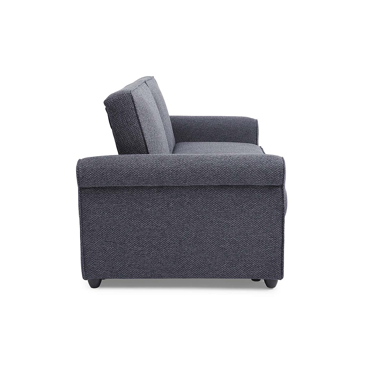 Kayden Fabric 2 Seater Scroll Arm Sofabed