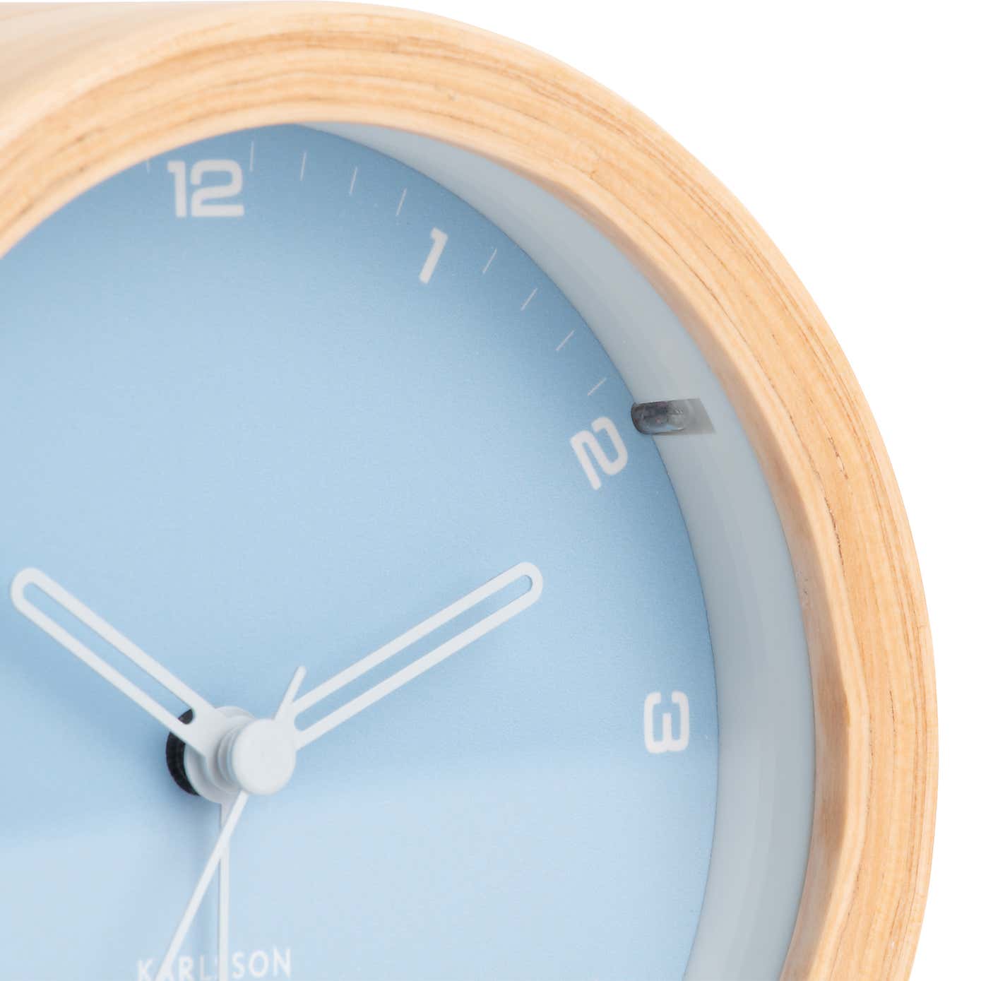 Karlsson Gentle Round Wooden Alarm Clock