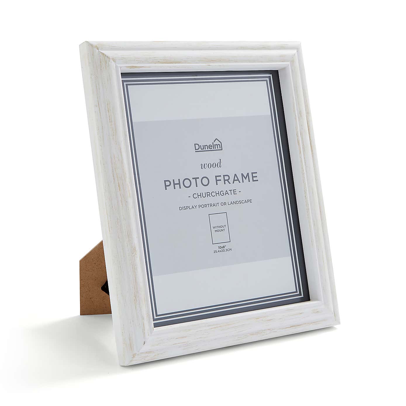 Churchgate Washed Wooden White Photo Frame