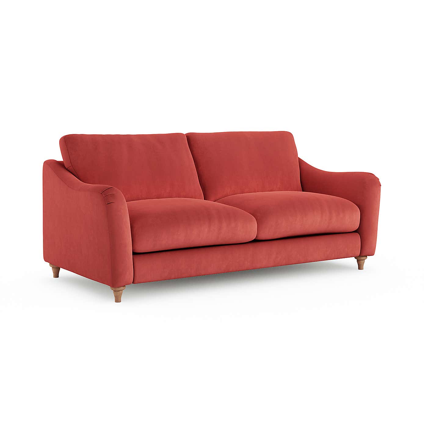 Hattie Matte Plush Velvet 3 Seater Sofa