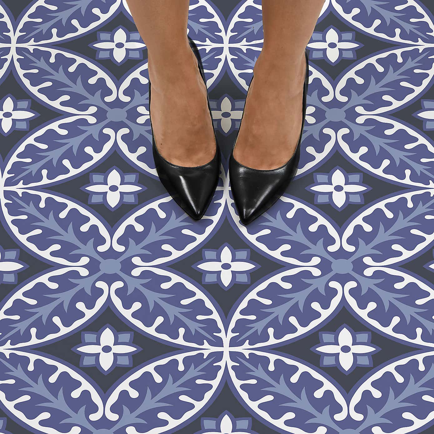 Capri Blue Self Adhesive Floor Tiles