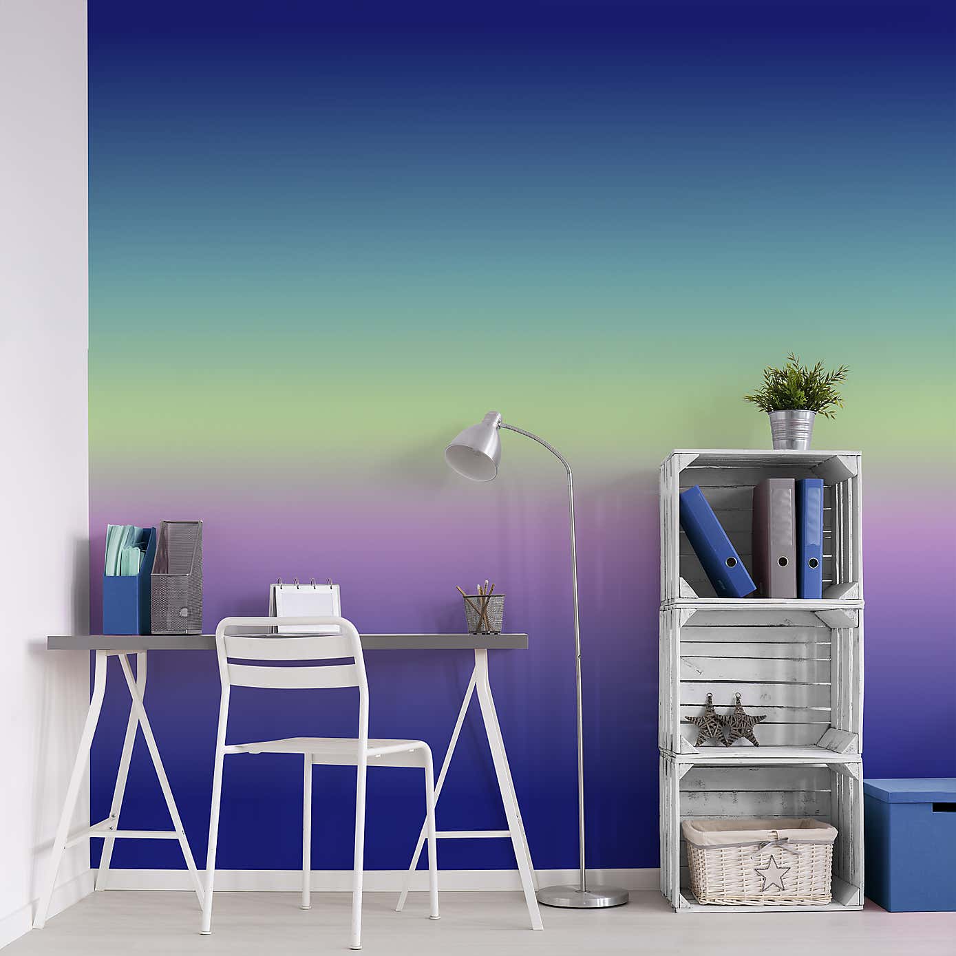 Ombre Rainbow Large Mural