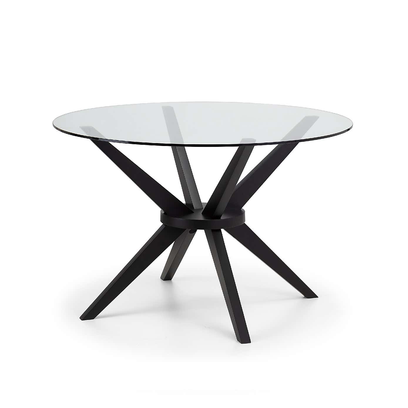 Hayden Round Glass Dining Table