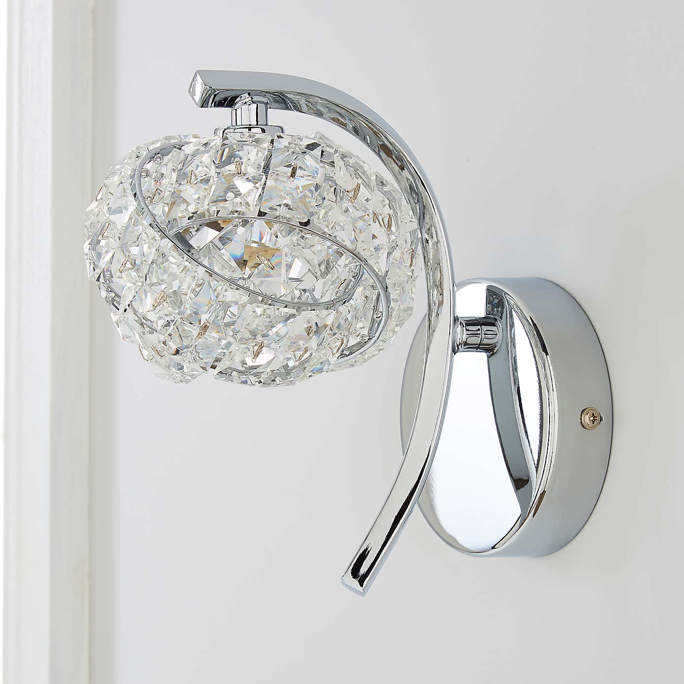 Cecilie Glass Wall Light Twin Pack