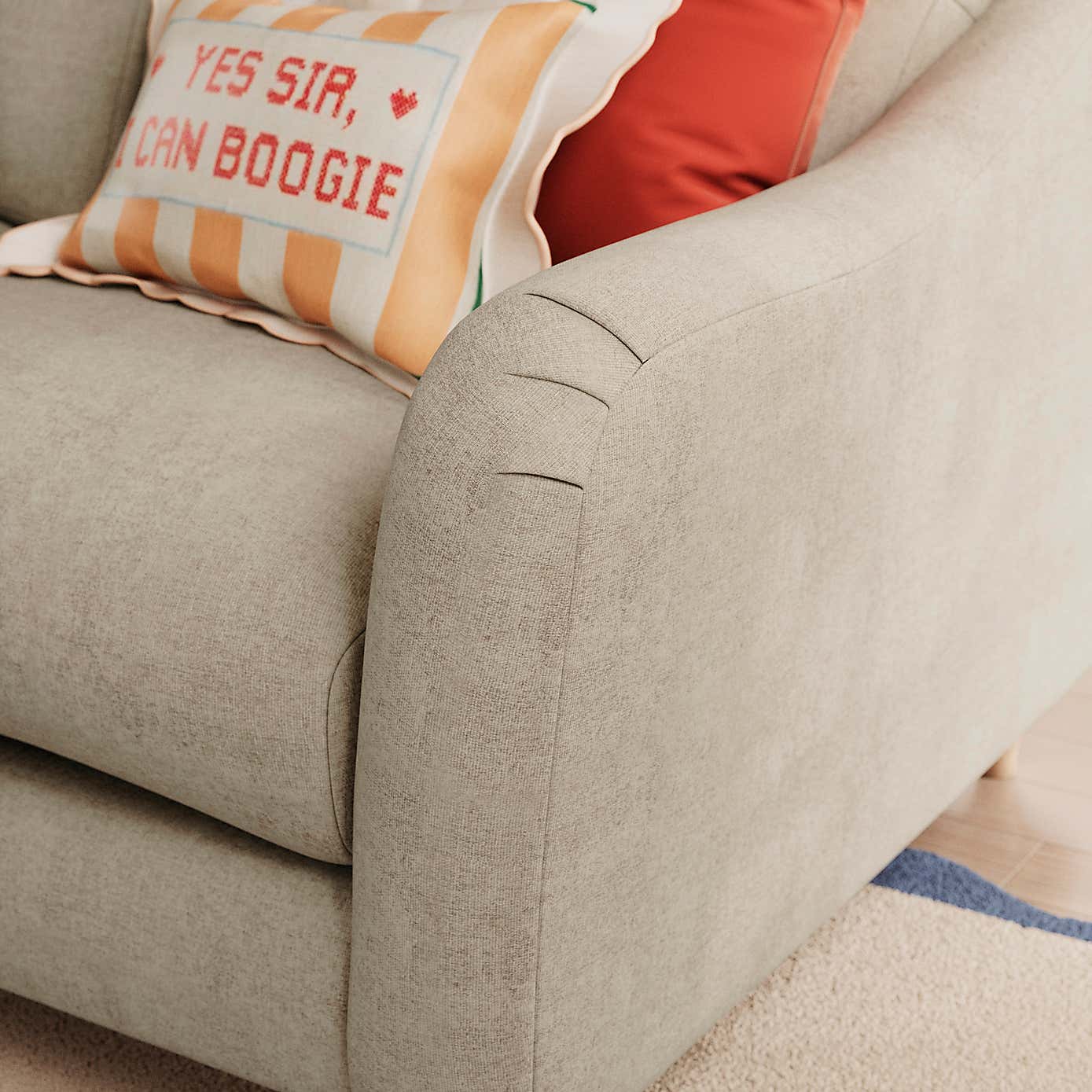 Hattie Tonal Plush Chenille Corner Chaise Sofa