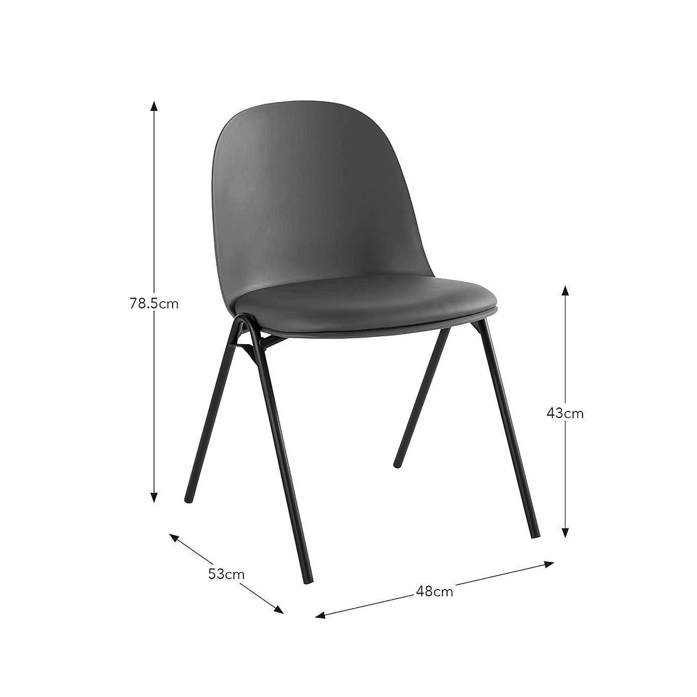 Burton Dining Chair, Faux Leather