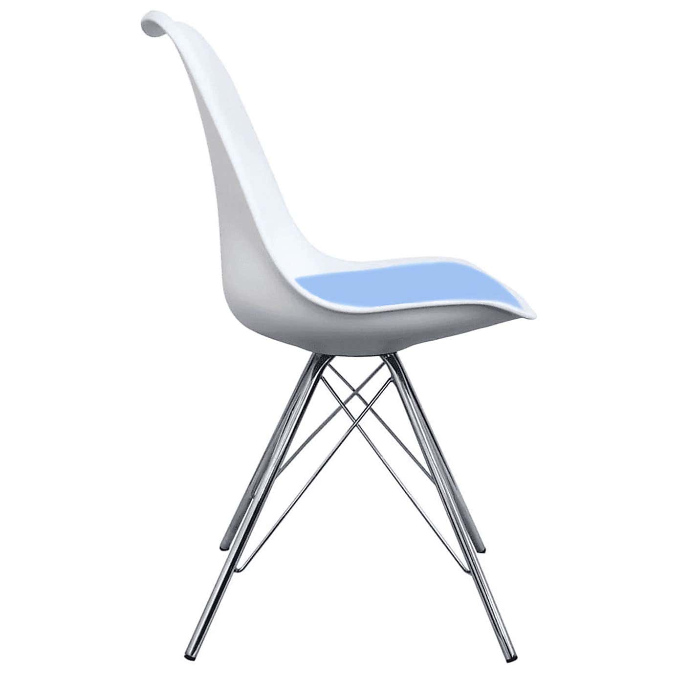 Fusion Living Soho White Plastic Dining Chair