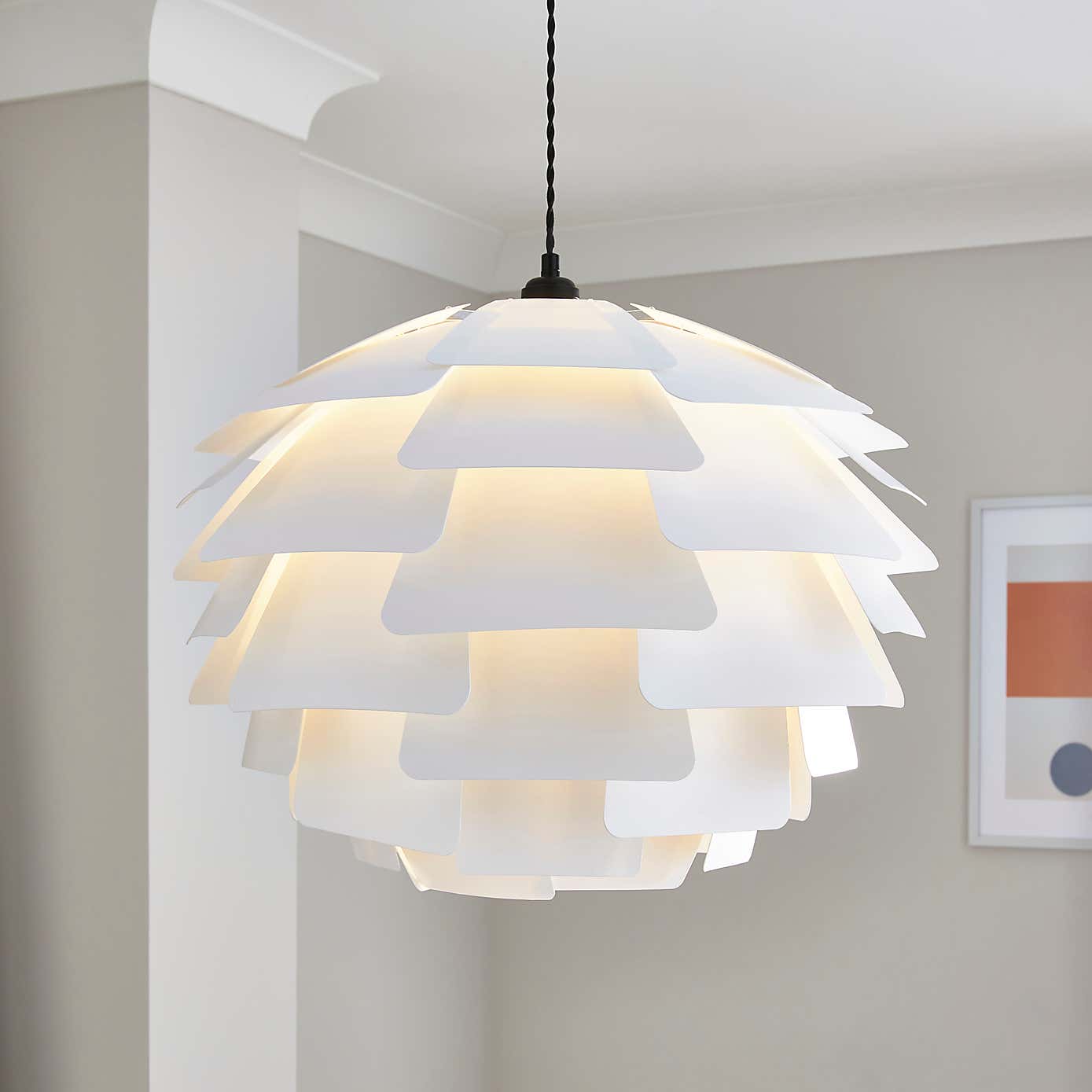 Elements Kerr Easy Fit Plastic Pendant Shade