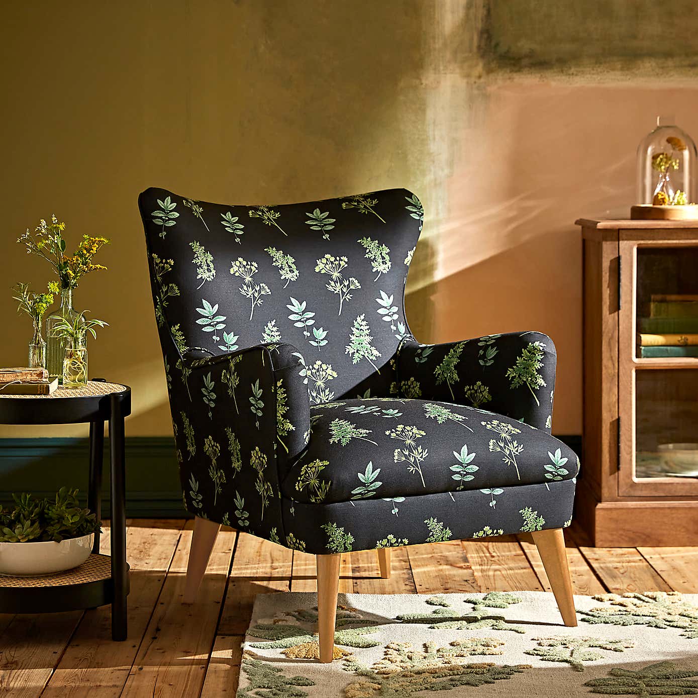 Marlow Marsh Botanical Print Armchair