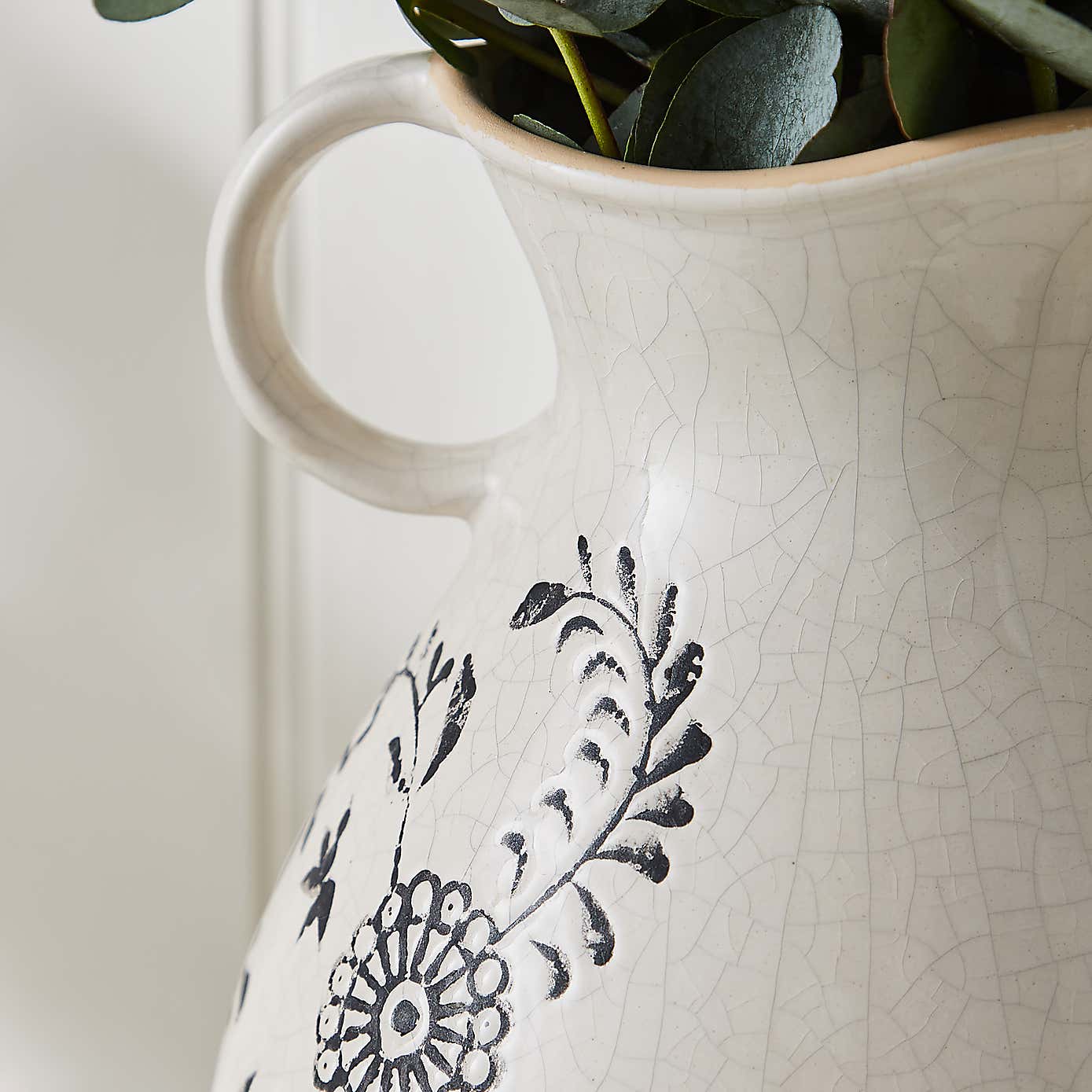 Ceramic Floral Jug Vase