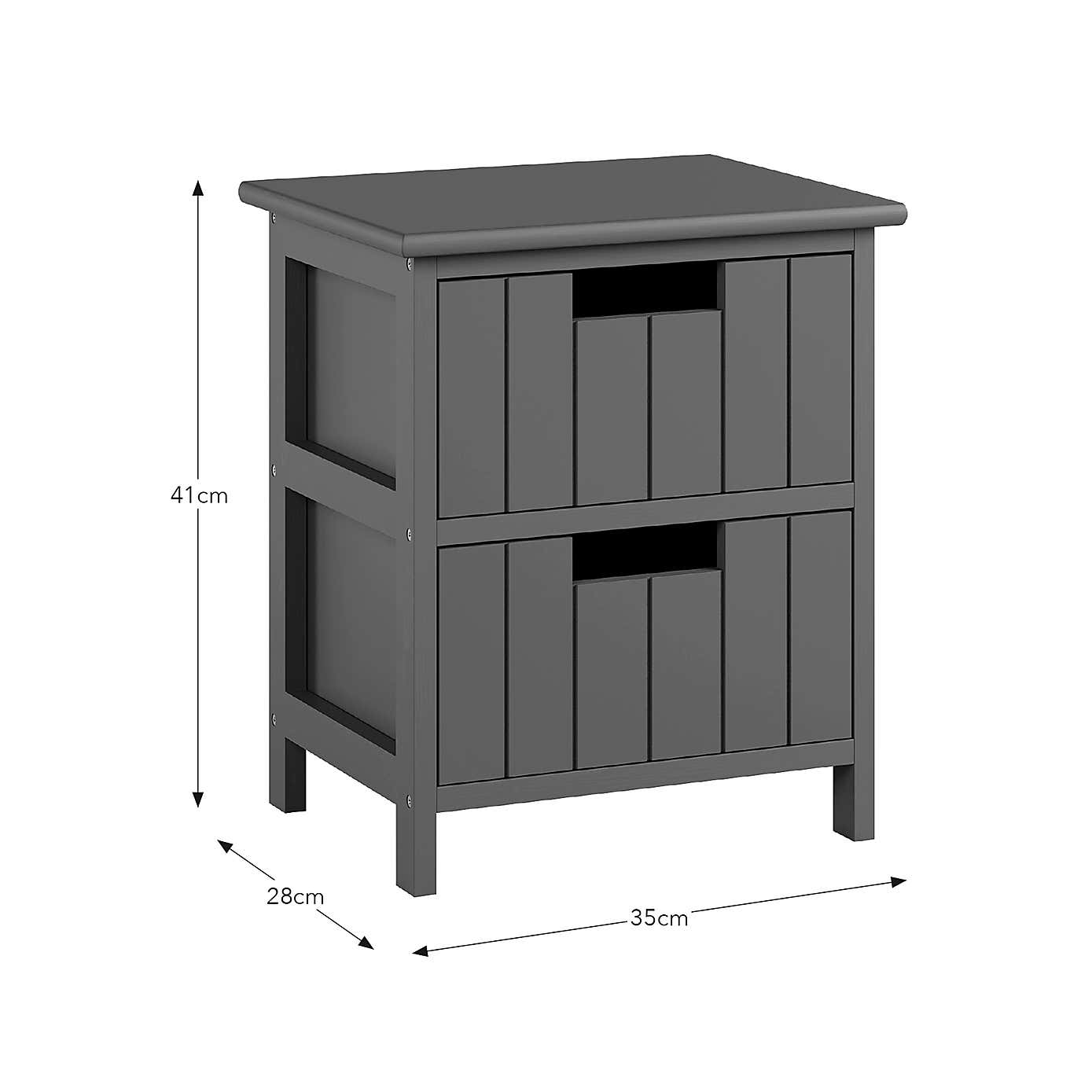 Ronnie 2 Drawer Bathroom Storage Unit