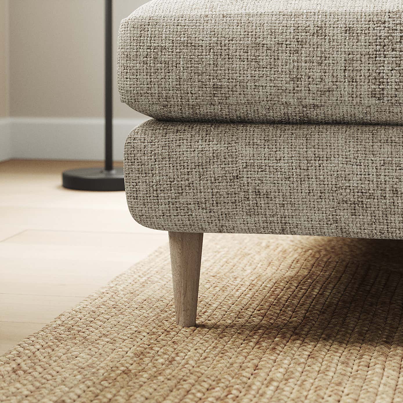 Sven Chunky Chenille Large Corner Chaise Sofa