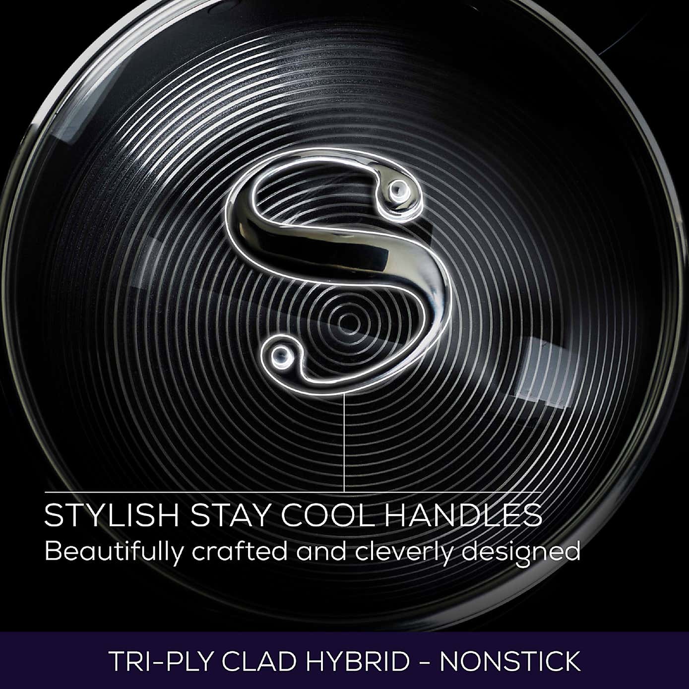 Circulon C Series Non-Stick Tri-Ply Stainless Steel 3 Piece Saucepan Set