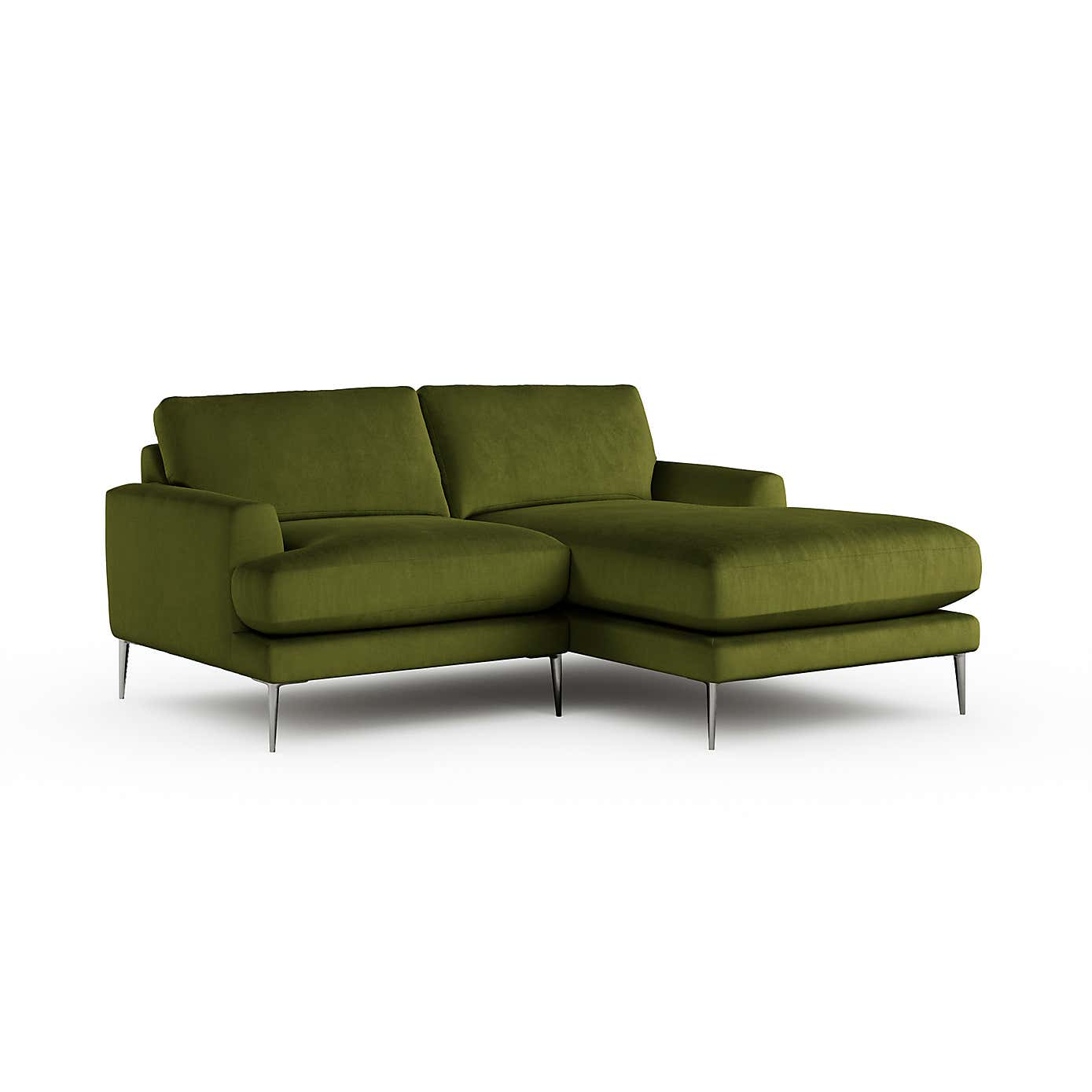 Lawson Matte Plush Velvet Corner Chaise Sofa