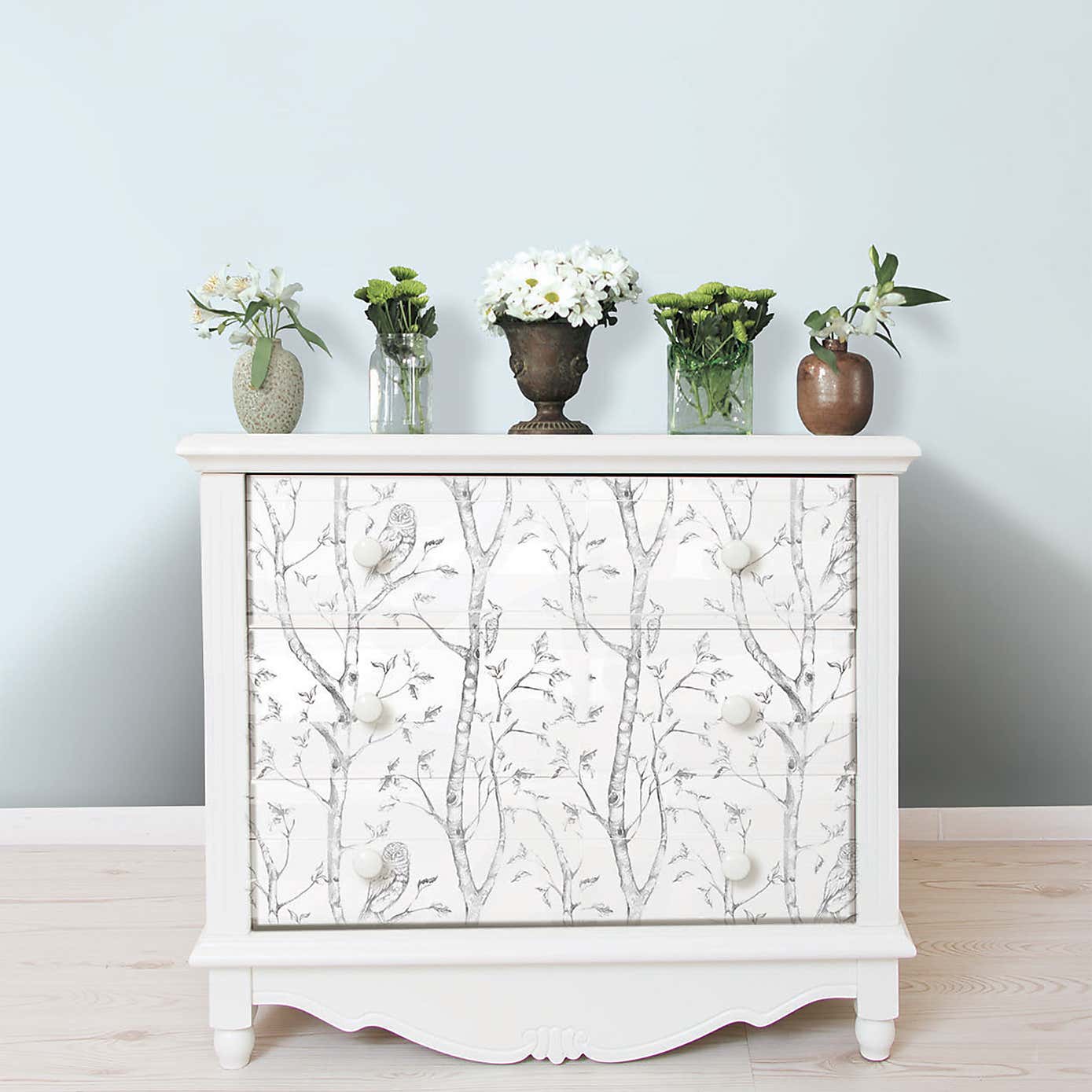 NuWallpaper Woods Grey Self Adhesive Wallpaper