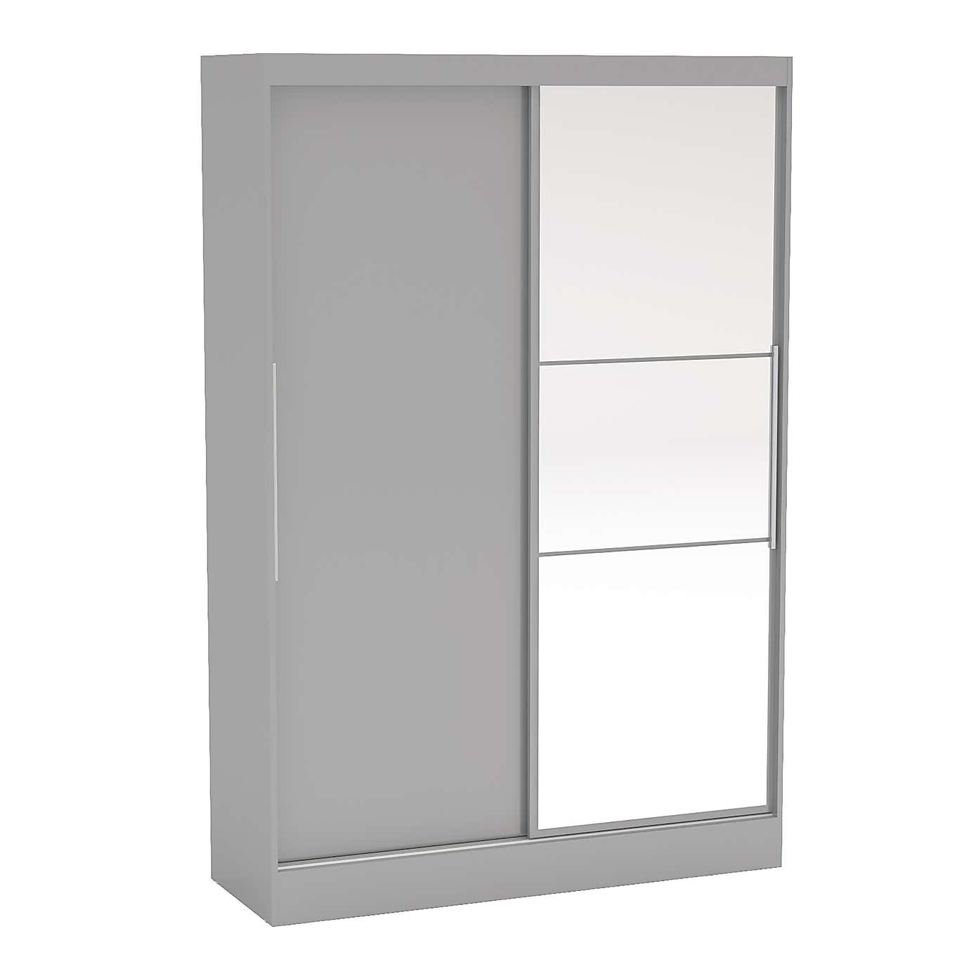 Lynx Grey Double Sliding Wardrobe