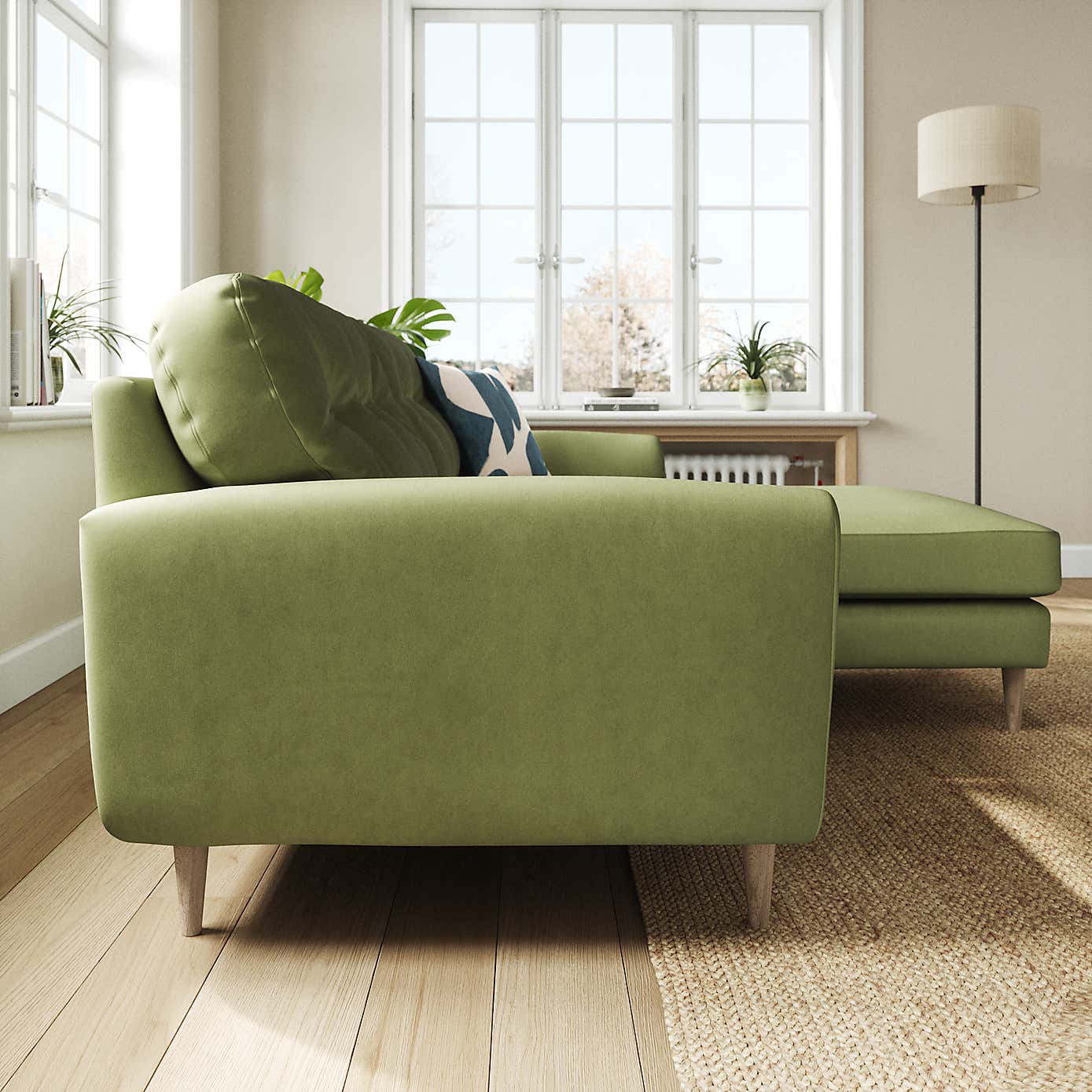 Sven Opulent Velvet Corner Chaise Sofa