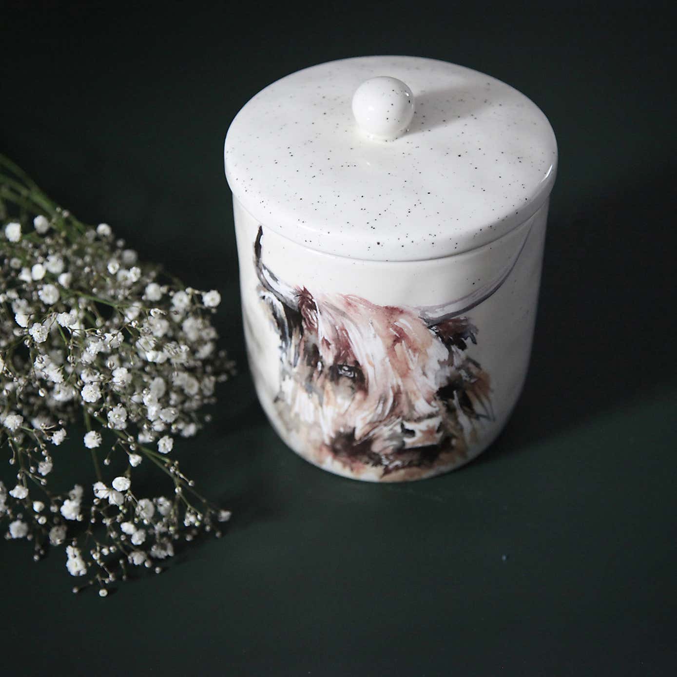 Meg Hawkins Highland Cow Storage Canister