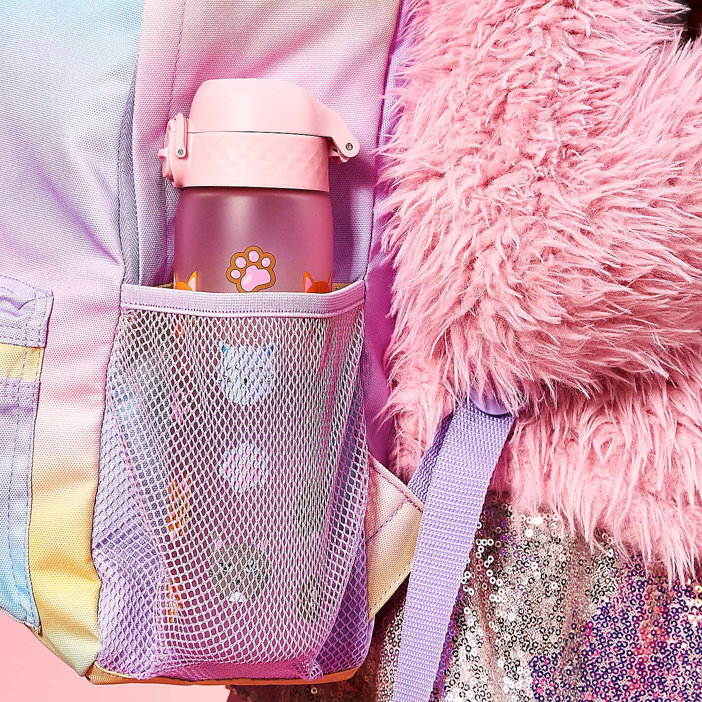 Ion8 Cat Leak Proof Slim Water Bottle, 500ml