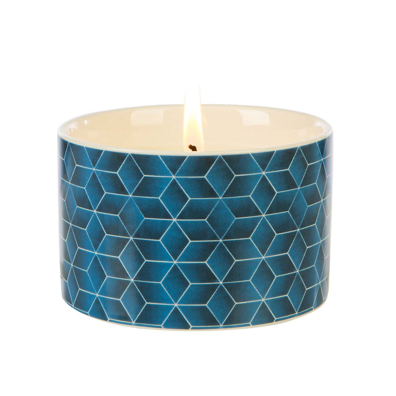 Fired Earth Large Ceramic Assam & White Cedar Wax Filled Candle