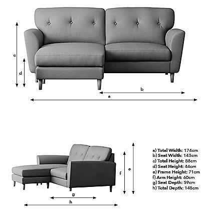 Sven Tonal Weave Corner Chaise Sofa