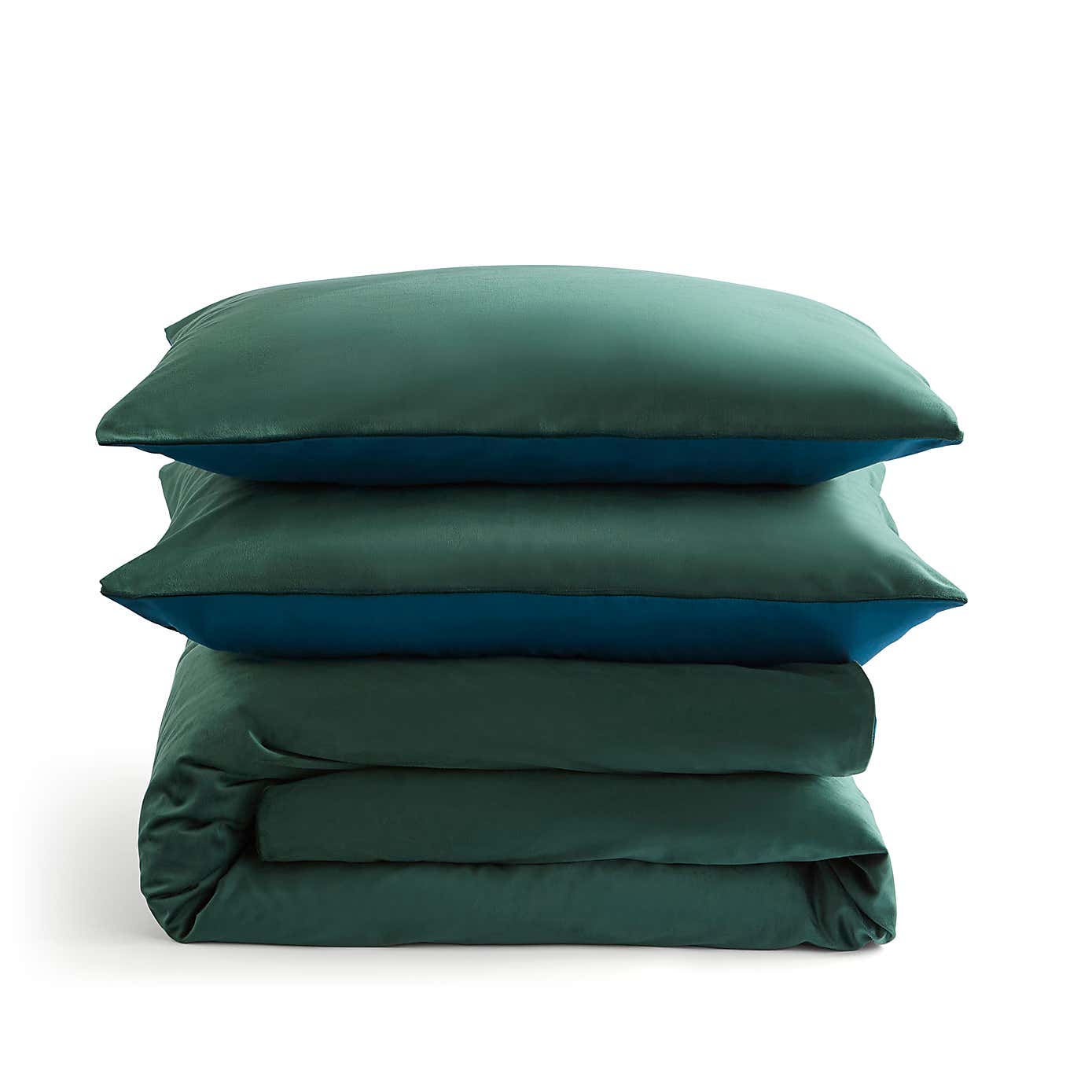 Clayton Velour Duvet Cover and Pillowcase Set