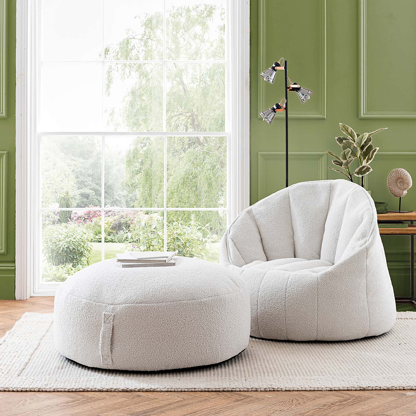 Adella Sherpa Ivory Chair