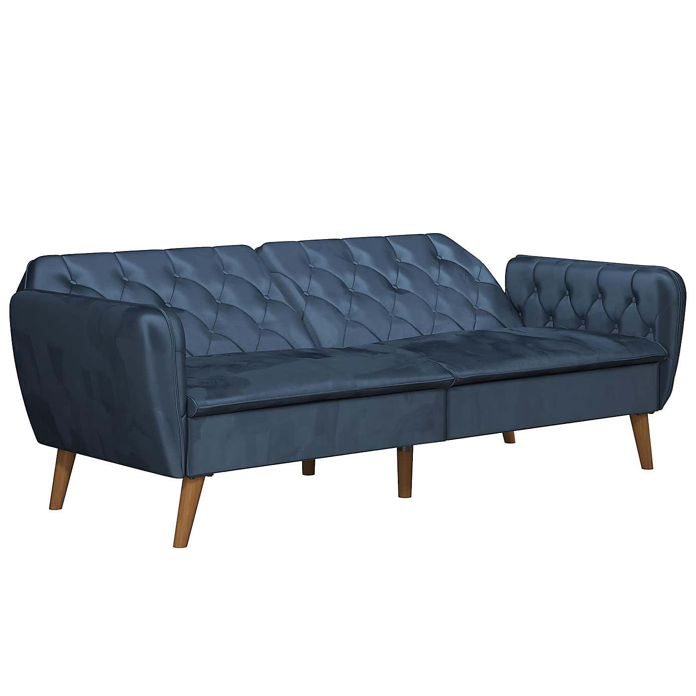 Tallulah Velvet Memory Foam Futon