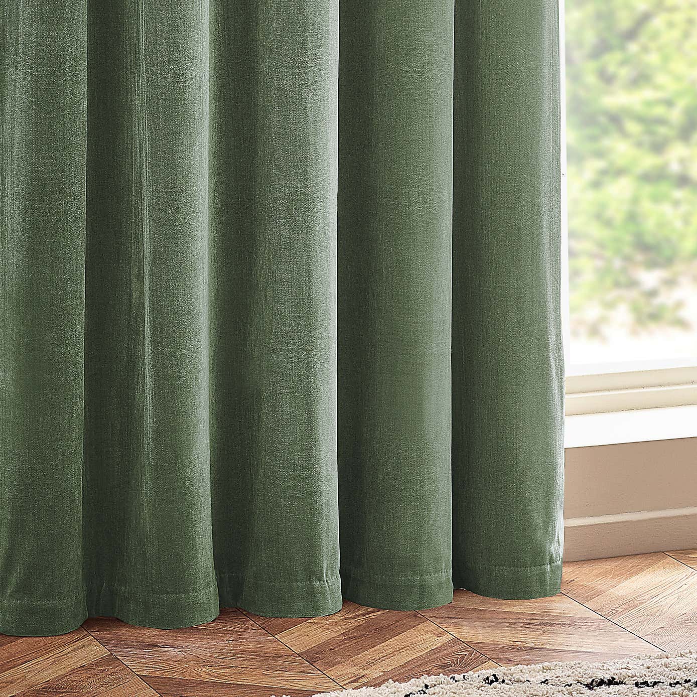 Yard Heavy Chenille Eyelet Curtains
