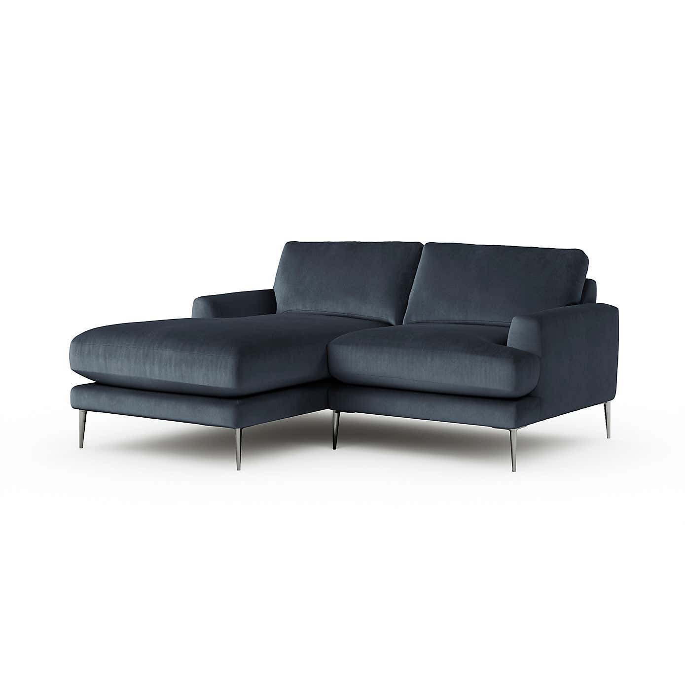 Lawson Matte Plush Velvet Corner Chaise Sofa