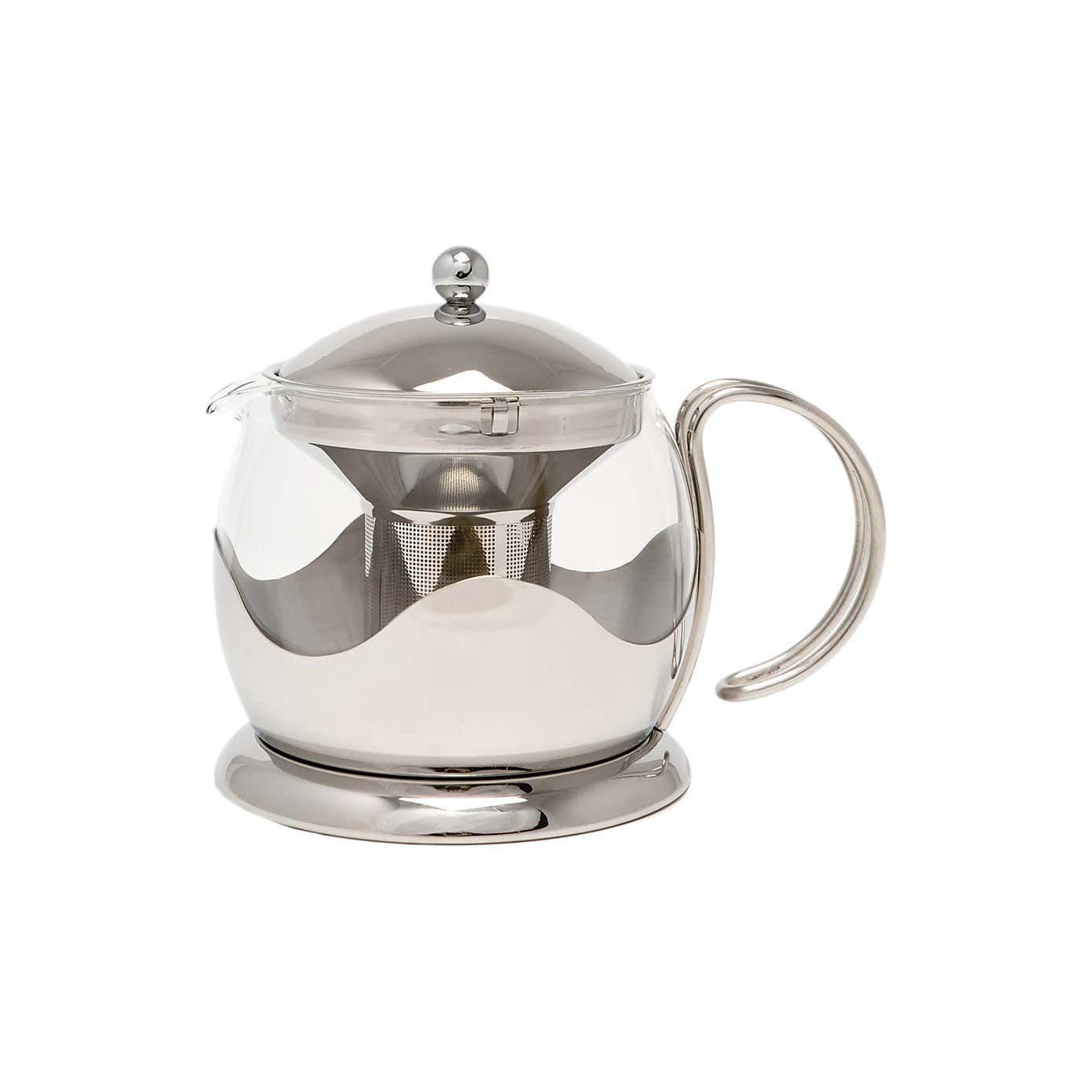 La Cafetiere 2 Cup Glass Teapot with Silver Infuser