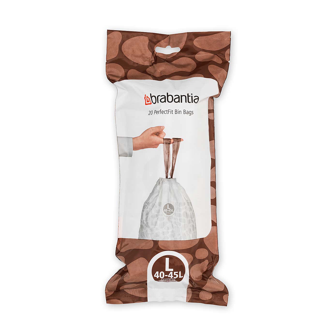 Brabantia PerfectFit Pack of 20 Size L 40-45 Litre Bin Bags