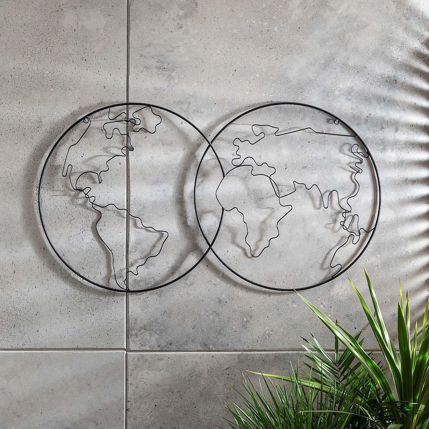 Globe Metal Wall Art 128cm