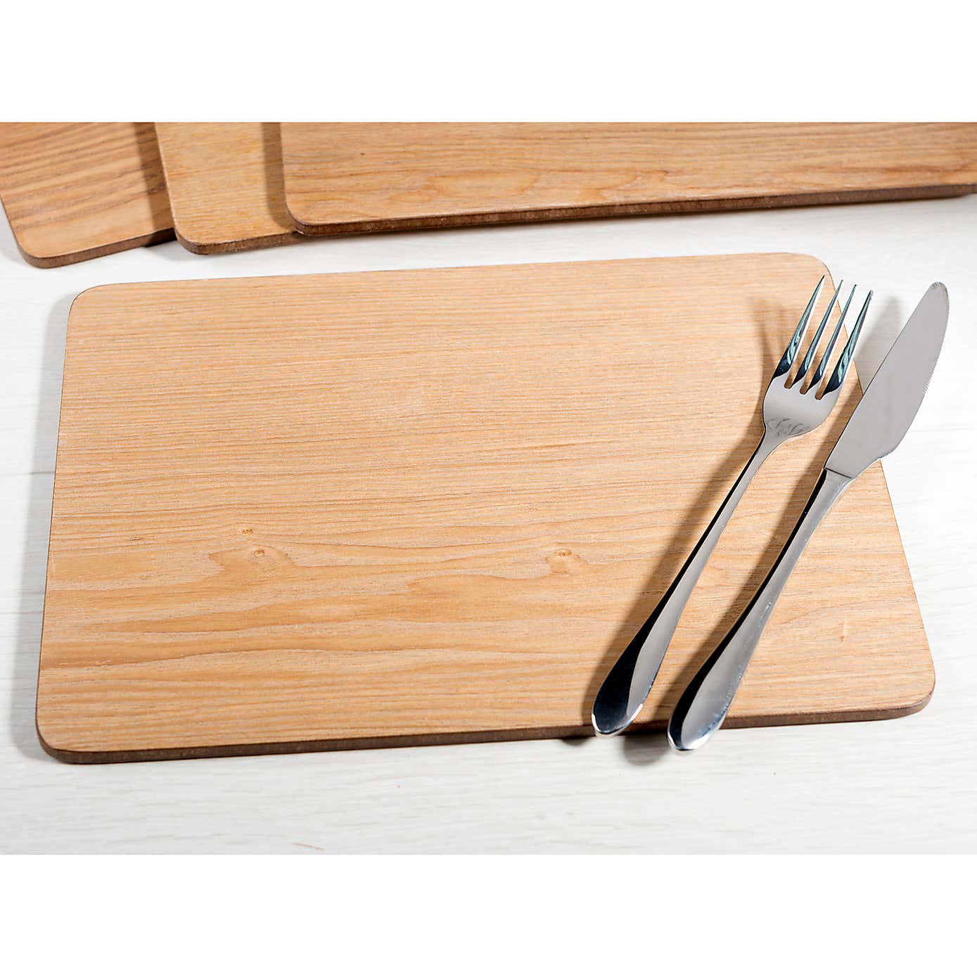 Creative Tops Set of 4 Brown Oak Veneer Placemats