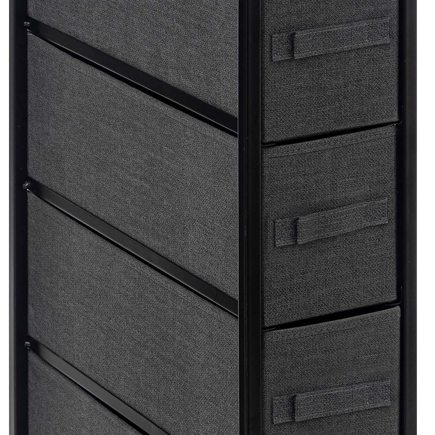 Tissa Grey Narrow 4 Drawer Storage Unit