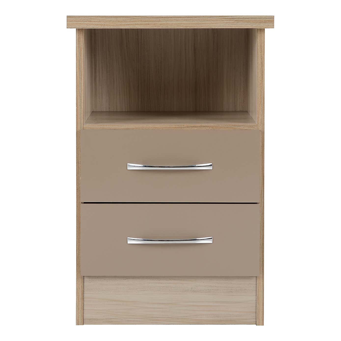 Nevada 2 Drawer Bedside Table