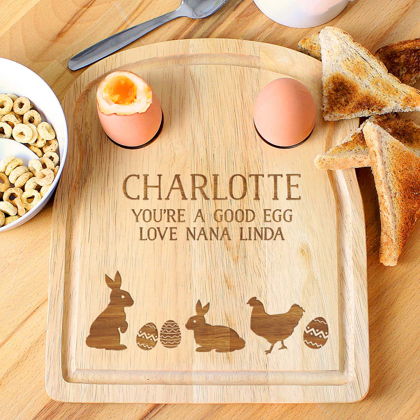 Personalised Spring Egg and Toast Board