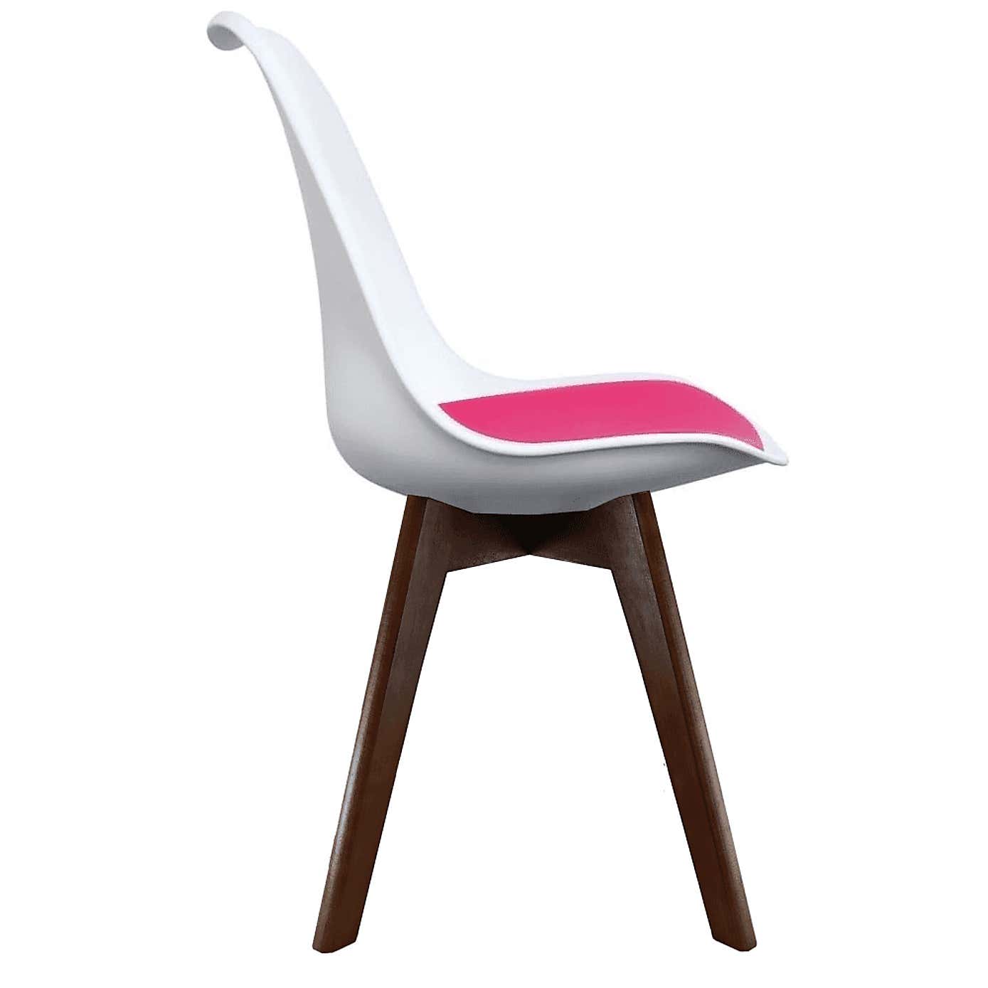 Fusion Living Soho White Plastic Dining Chair with Squared Legs