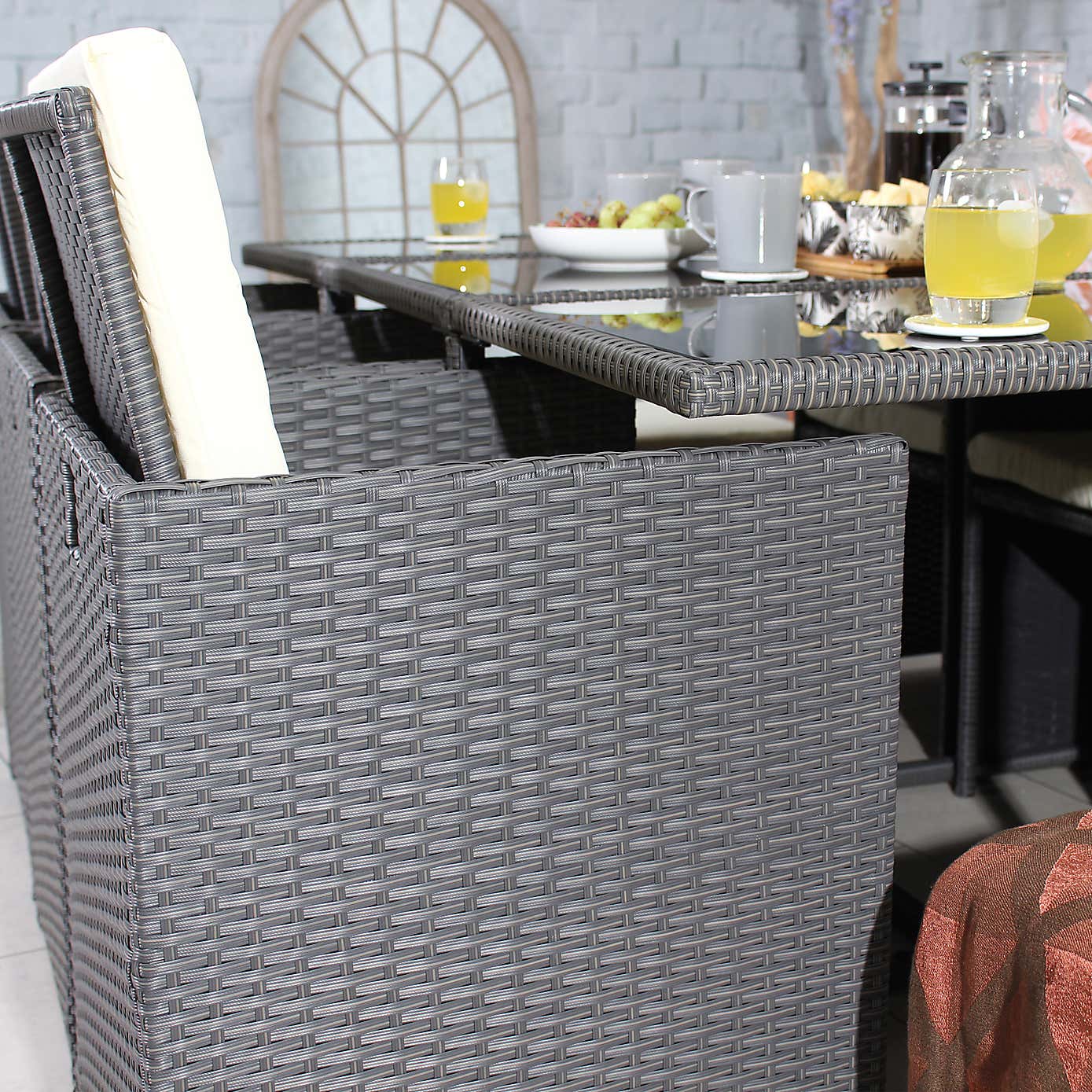 Cannes Grey 10 Seater Cube Set