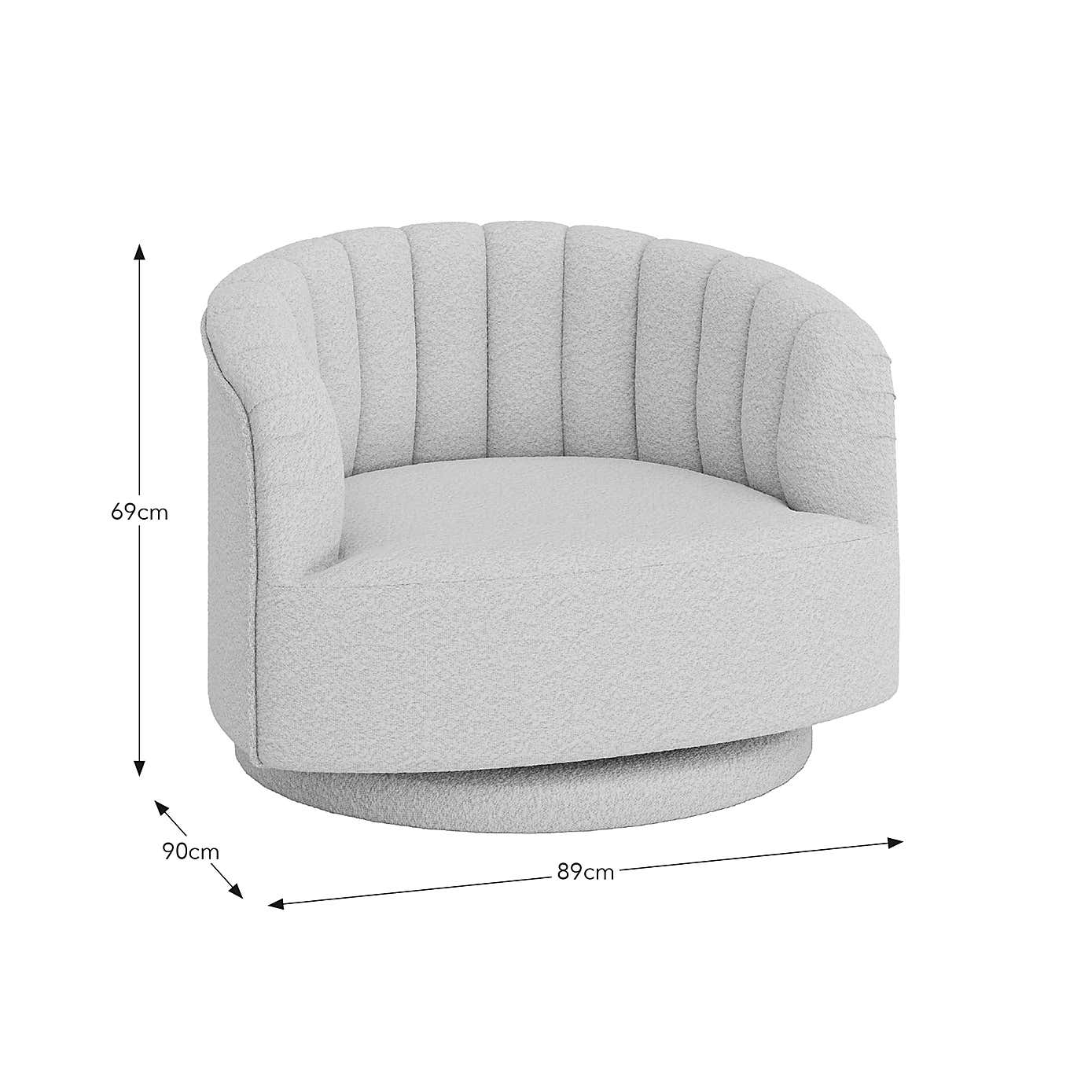 Elena Scalloped Swivel Chair